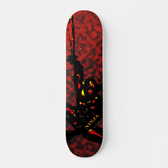 ninjaskateboard old school skateboard bräda 18 cm (Framsida)
