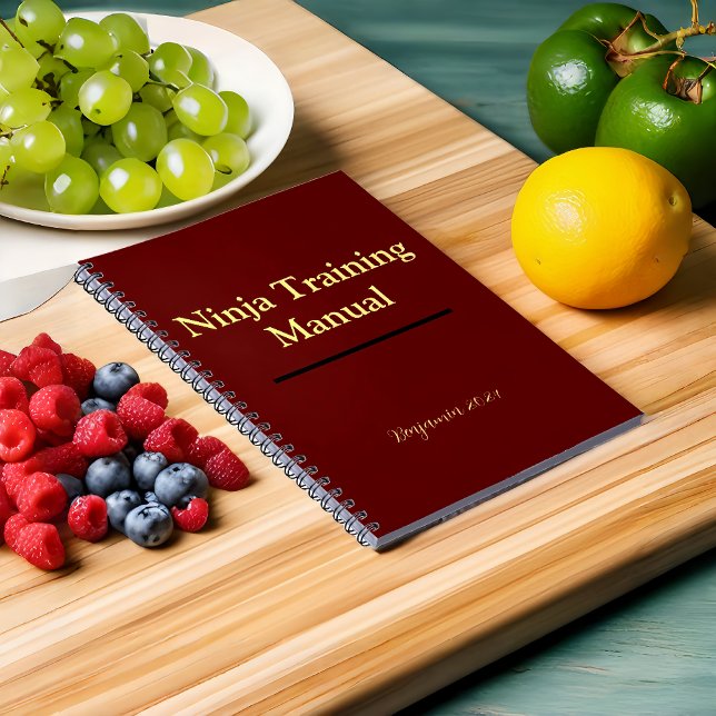 Ninjaträningsmanual Anteckningsbok Personlig Röd (Skapare uppladdad)