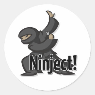Ninject Shufabrik Sticker Runt Klistermärke