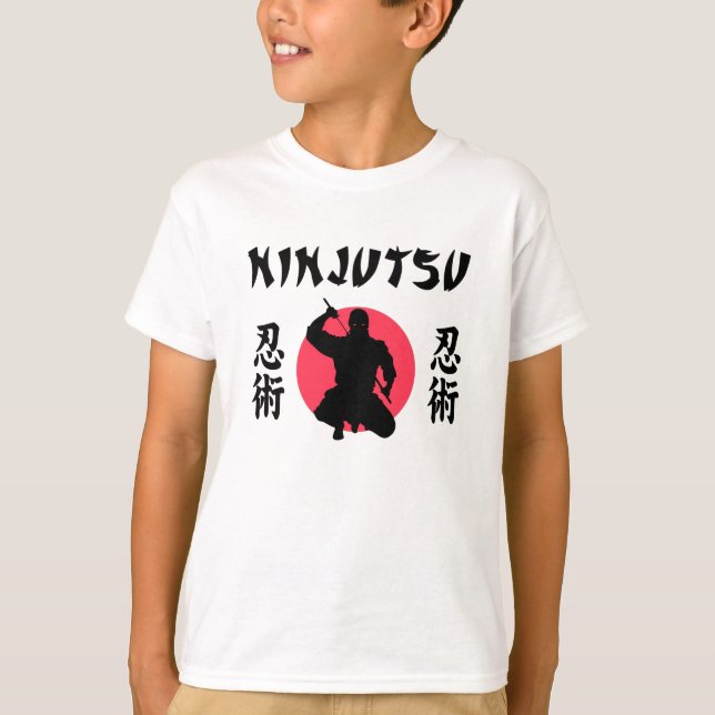 Ninjutsu Stigning Sol T Shirt (Framsida)