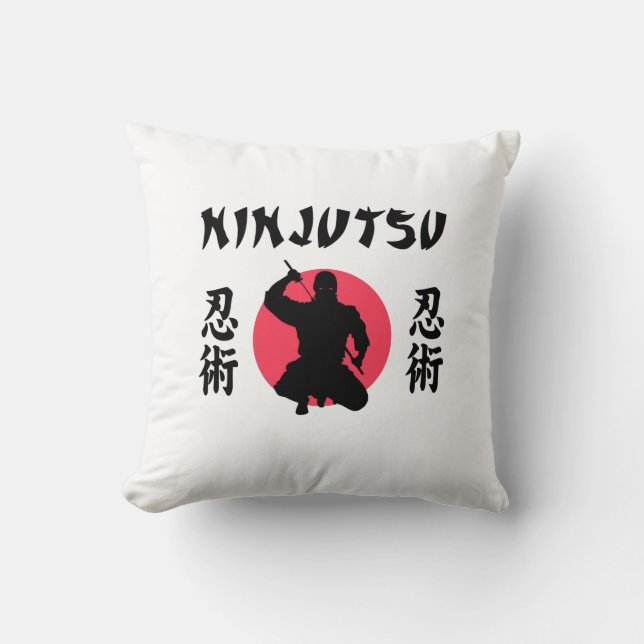 Ninjutsu Uppgående Sol  Kudde (Framsida)