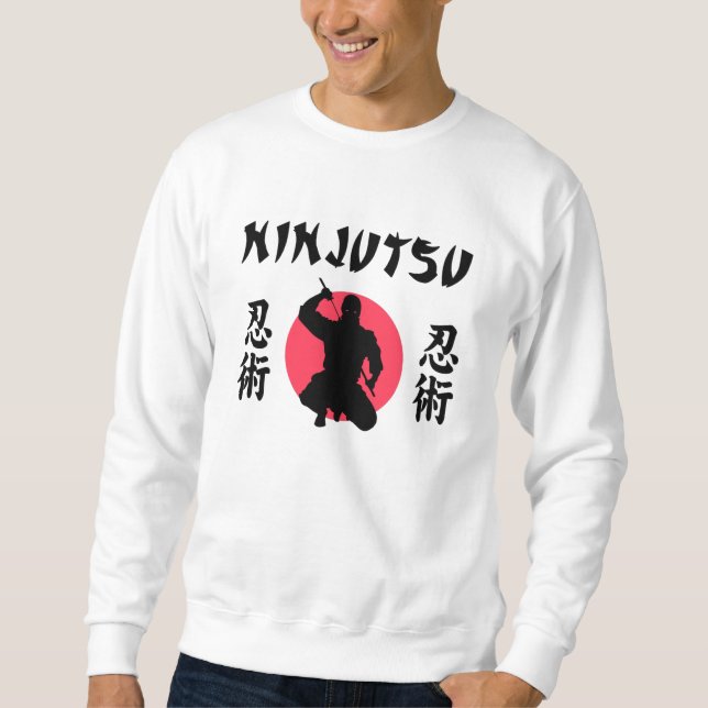 Ninjutsu Uppgående Sol   Lång Ärmad Tröja (Framsida)