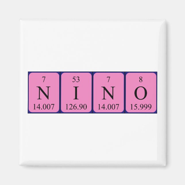 Nino periodisk magnet bord namn (Framsidan)