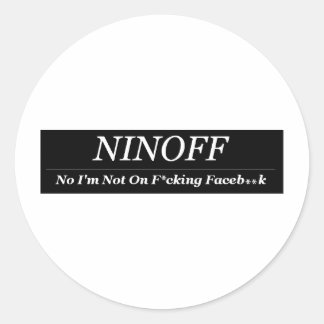 NINOFF | Anti Facebook | Hat | Facebook Shirt Runt Klistermärke