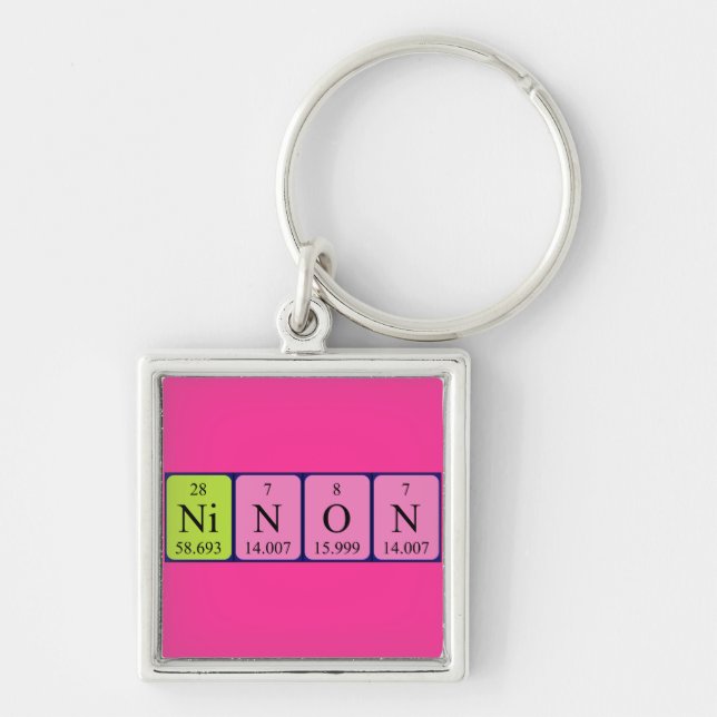 Ninon Periodisk bord namn nyckelring (Framsidan)