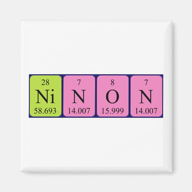 Ninon Periodisk magnet bord namn (Framsidan)