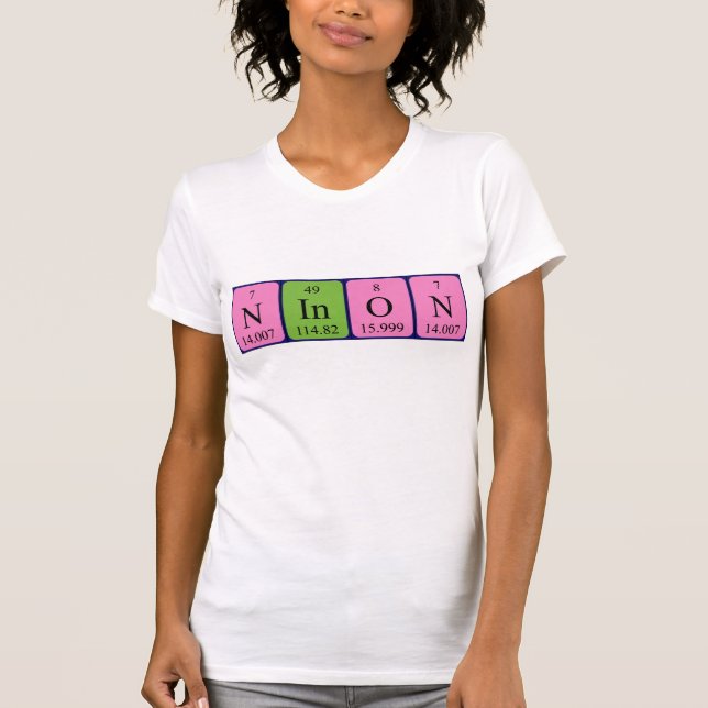 Ninon periodisk skjorta bord namn tee shirt (Framsida)