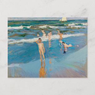 Niños en el Mar Joaquín Sorolla Vykort