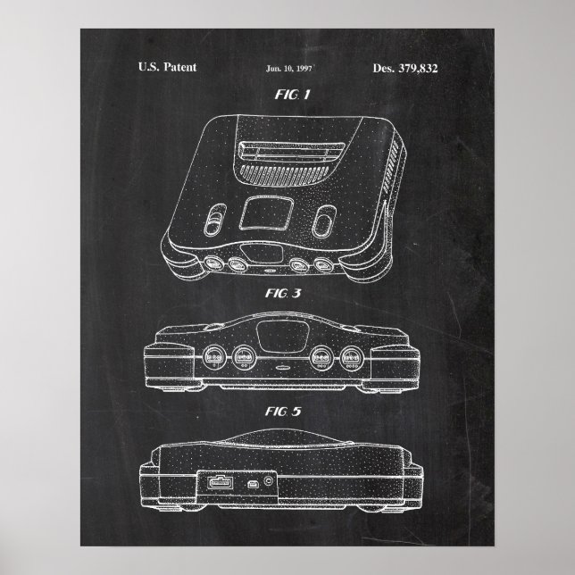 Nintendo 64 Patent Poster (Framsidan)