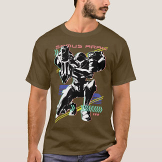 Nintendo Metroid Samus Aran Retro Neon Poster T Shirt