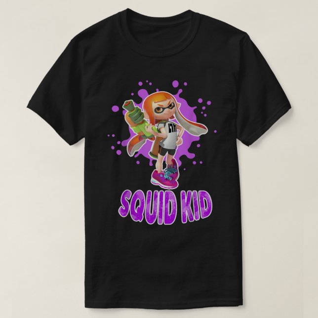 Nintendo Splatoon Squid Kid Pink Splat Graphic T S T Shirt (Design framsida)