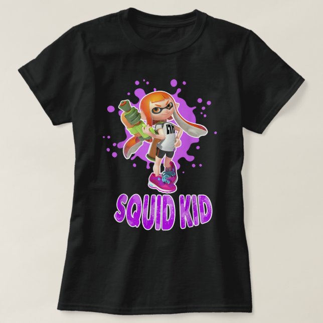 Nintendo Splatoon Squid Kid Rosa Splat Graphic T S Shirt (Design framsida)
