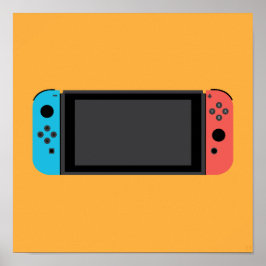 Nintendo-växel (Neon Blue/Red) Poster