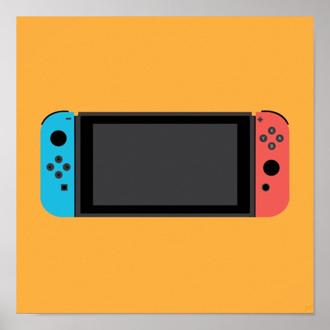 Nintendo-växel (Neon Blue/Red) Poster (Framsidan)