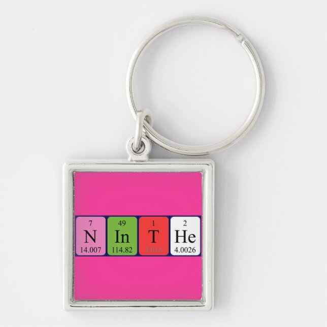 Ninthe Periodiska bord namn nyckelring (Framsidan)