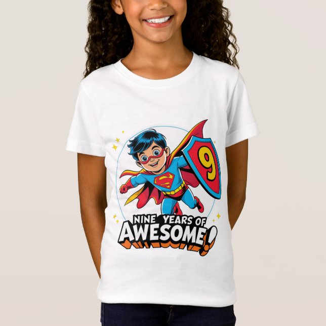 Nio år av Fantastisk! 9:e födelsedagen T Shirt (Framsida)