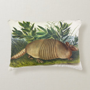 Nio-bananade, långnosade armadillo av Audubon Prydnadskudde