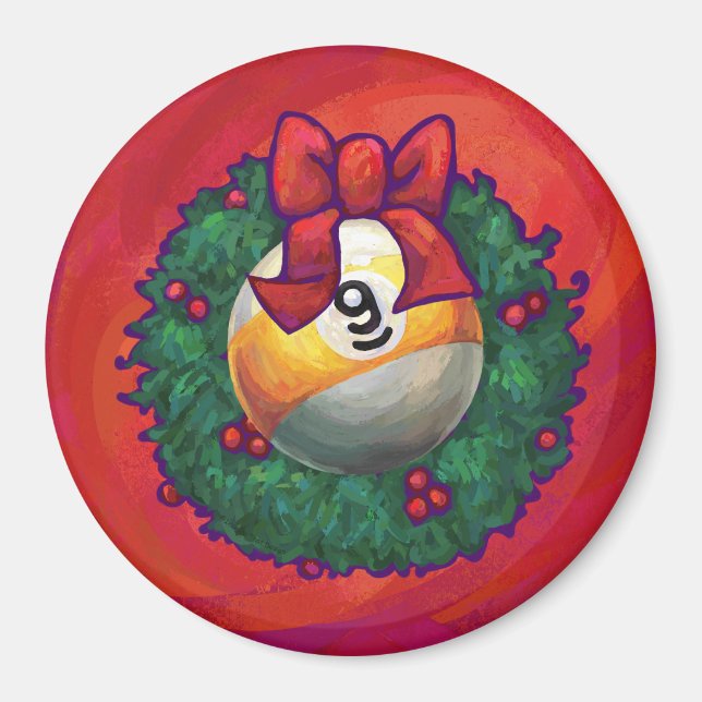 Nio Boll i julfransarna Magnet (Framsidan)