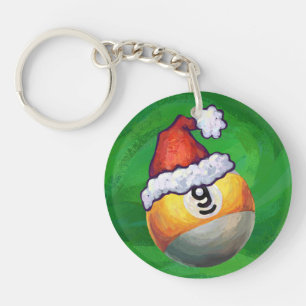 Nio Boll i Santa Hat på Grönt