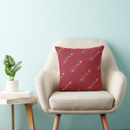 Nio damer dansar Mid-Century Retro Cut-Out 2 Kudde