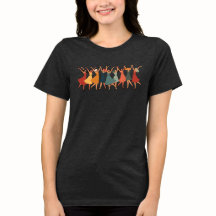 Nio damer dansar Mid-Century Retro Utklipp 3