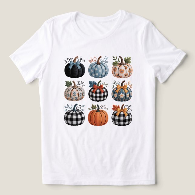 Nio dekorativa påsar Embroidery T-Shirt (Design Framsida)