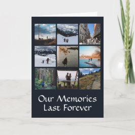 Nio Foto Collage Anpassad Välkomstkort Kort