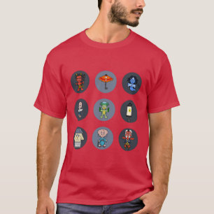Nio japanska Yokai Monsters T-shirt