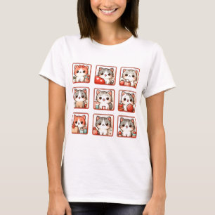 Nio Kattdjur Känslor T Shirt