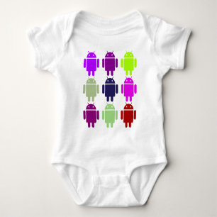 Nio kryp Droids (åtskilliga lilafärger för T-shirt