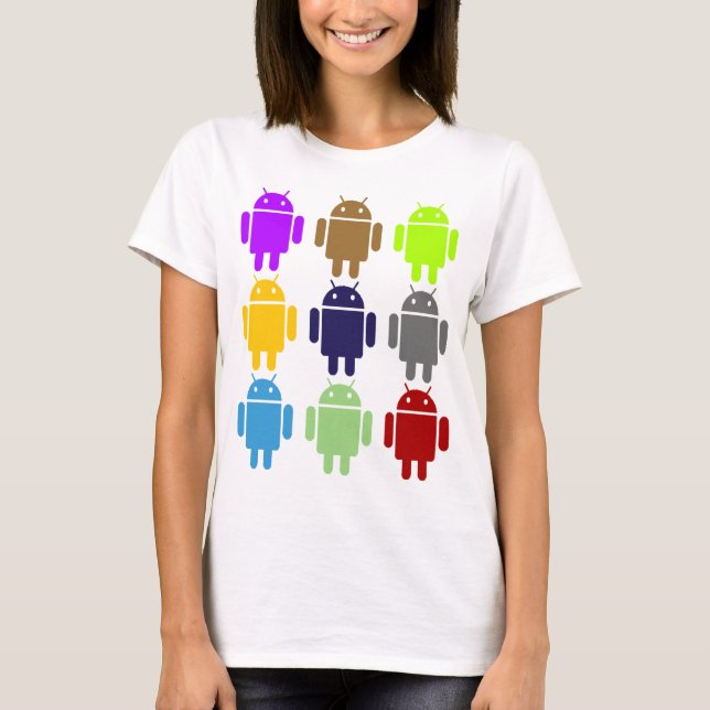 Nio kryp Droids (den åtskilliga färghumorn för Tee (Framsida)