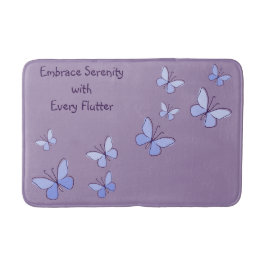 Nio Lila Blue Butterflies Violet Badrumsmatta
