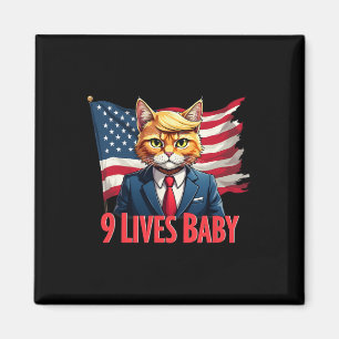 Nio Liv Katt Trumpanhängare Rösta Trump Magnet