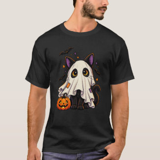 Nio liv räcker inte Spökis Katt Halloween T-Shirt