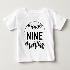 Nio månader Baseball Baby-milstolpe - T Shirt