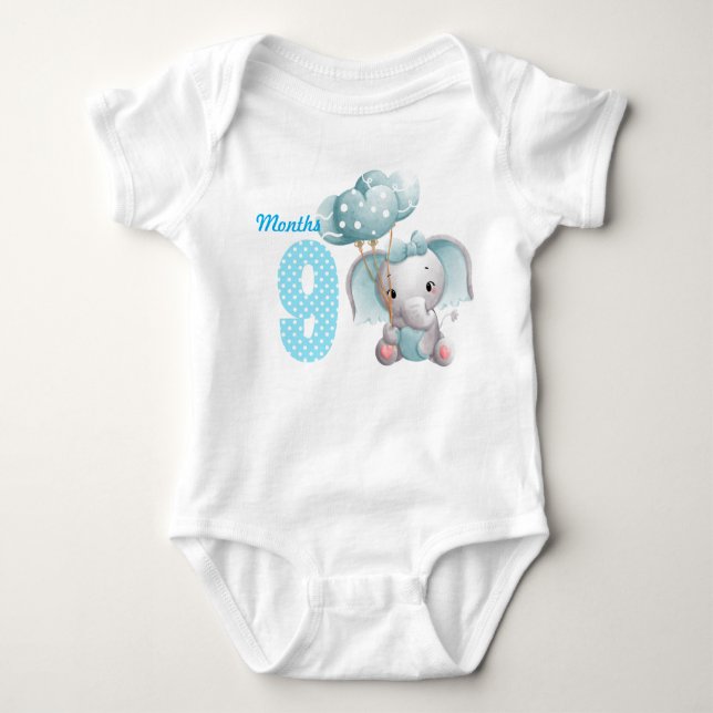 Nio månader för bodykostymen baby t shirt (Framsida)