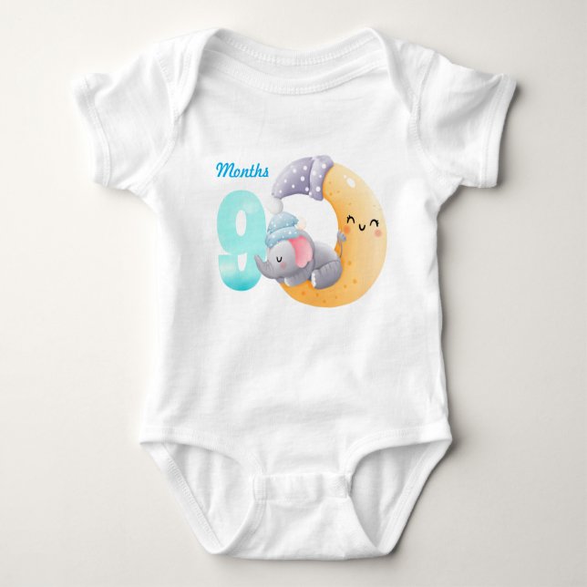 Nio månader för bodykostymen baby t shirt (Framsida)