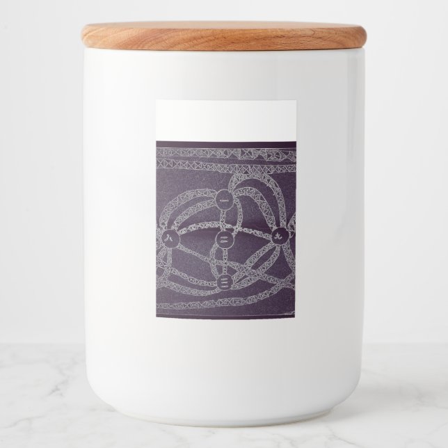 Nio måne i mörken mat etikett (Framsida)