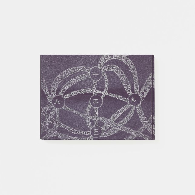 Nio måne i mörken post-it block (Framsida)