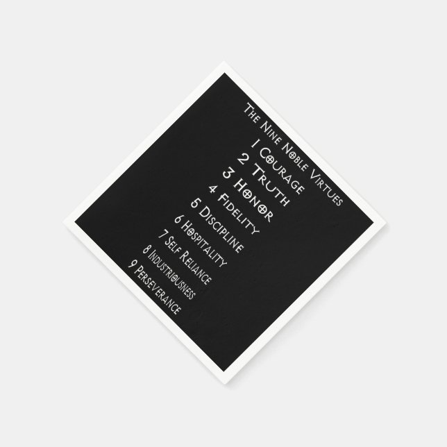 Nio Noble Virtues Napkins Pappersservett (Hörn)