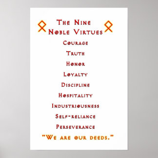 Nio Noble Virtues Poster