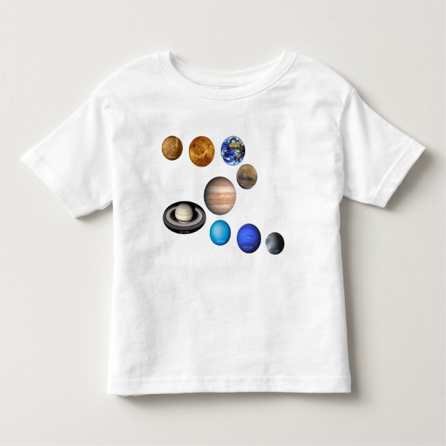 Nio planeter i solsystemet. Kvicksilver, Venus Tee Shirt (Framsida)