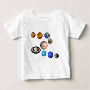 Nio planeter i solsystemet t-shirt