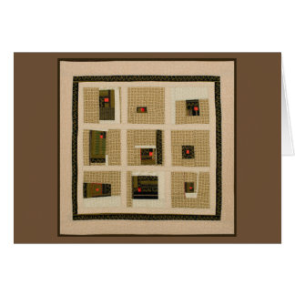 nio röda punkter hälsningskort