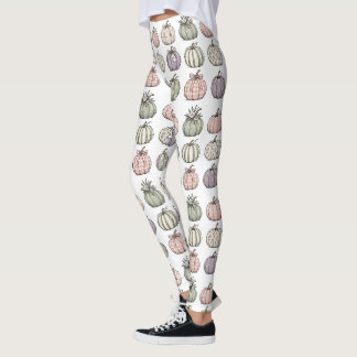 Nio söta höstpumpor – Mjuk akvarell höst Leggings