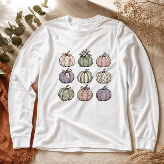 Nio söta höstpumpor – Mjuk akvarell höst T Shirt