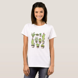 Nio Succulents Kvinnor T- Shirt T