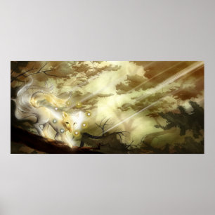 Nio Tailed rävskog Poster