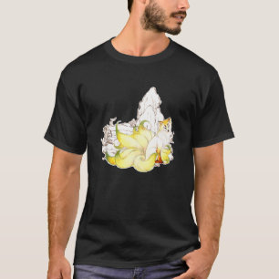 Nio tuggade rävsaxar, traditionell japansk målning t shirt
