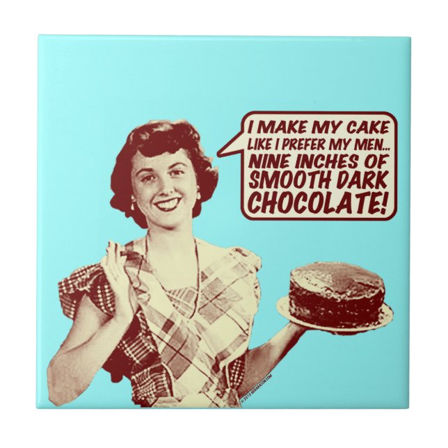 Nio tum med mjuk Mörk Chocolate Kakelplatta (Framsidan)